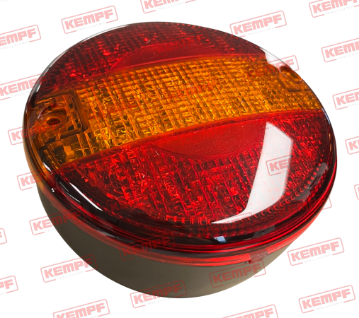 155694 Kempf Rückleuchte, 3K, LED rund, Ermax, m. Flachstecker, ohne Widerstand